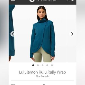 Lululemon ready to rulu rally wrap Borealis Blue Wrap Top XS 0 EUC